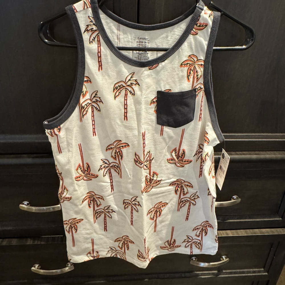 Palm Tree Print Tank Top